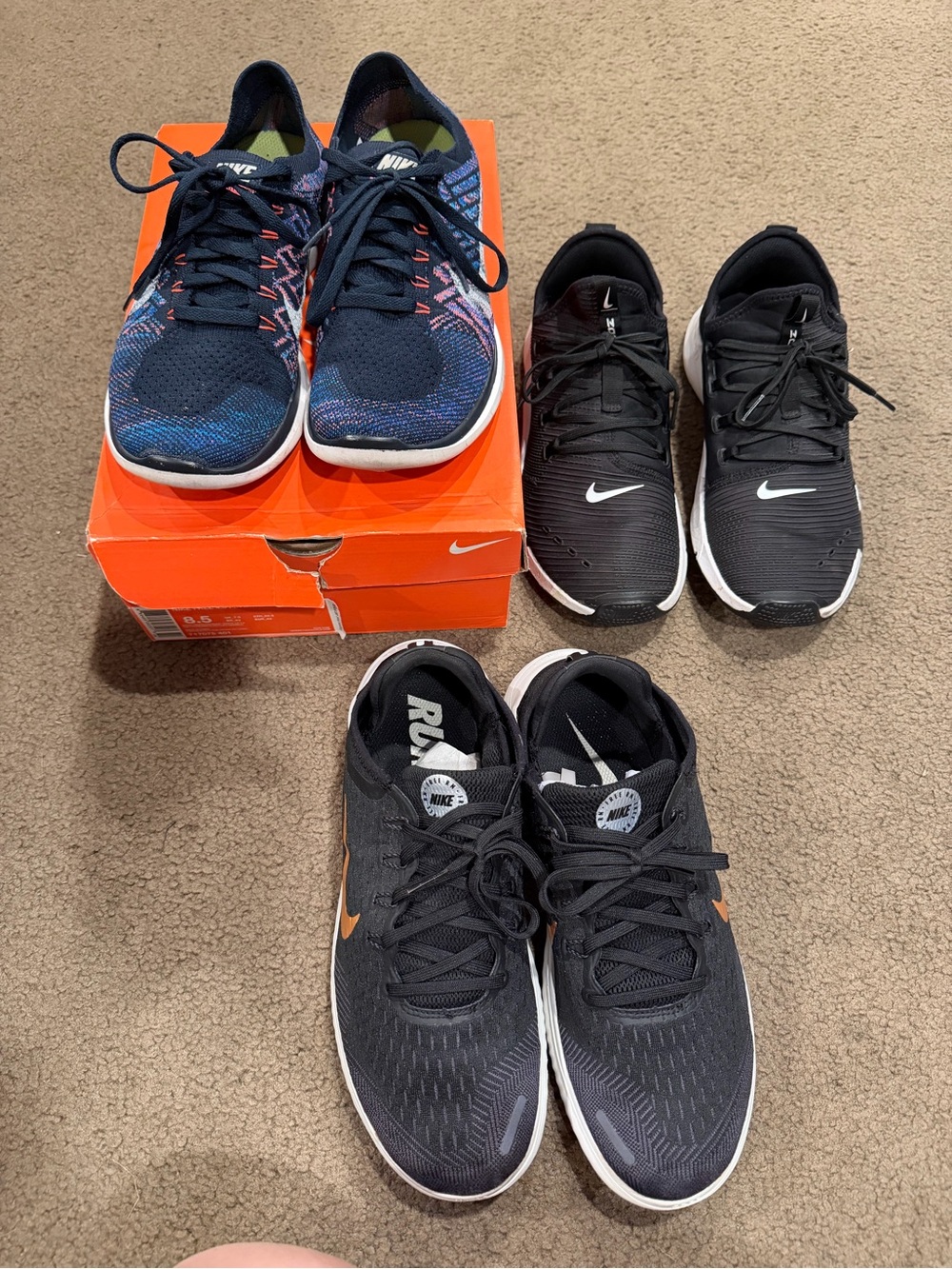 Nike Women's Lot of 3 Pairs of Running/Workout Shoes Size 10.5